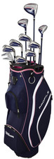 Women Wilson Profile Navy/Pink with Cart Bag Complete Set Club Set Graphite New