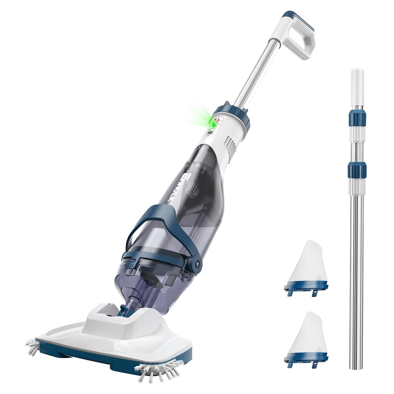 Pro Cordless Pool Vacuum - 18.5 GPM Powerful Suction, 70min Runtime & 13.4" W...