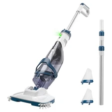 Pro Cordless Pool Vacuum - 18.5 GPM Powerful Suction, 70min Runtime & 13.4" W...