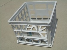 Sterilite Stackable Plastic Storage Open Crate Bin Organizer Box White 16928006
