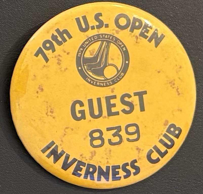 1979 Fred Couples / Greg Norman PGA Debuts U.S. Open Badge Button Pass Ticket US