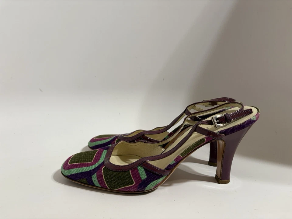 Tacones de colección Prada geométricos morados 36,5 Foto 2 de 4