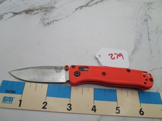 #279 Orange Benchmade 533 Mini Bugout S30V Axis Lock Knife