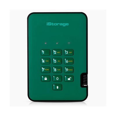 iStorage diskAshur2 SSD 512GB Green | Secure portable solid state drive | Pas...