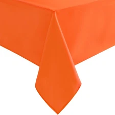 Hiasan Pumpkin Orange Rectangle Tablecloth - Waterproof Washable Polyester Fa...