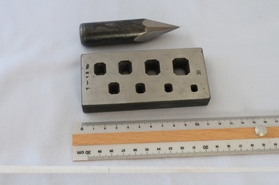 Stauchmatrize Lang  8eckig 7-18 mm mit Stempel Neuwertig