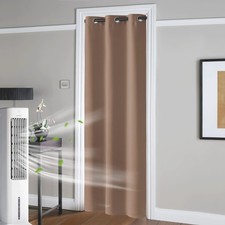 RYB HOME Thermal Insulated Door Curtains, Room Darkening Privacy Doorway Drap...