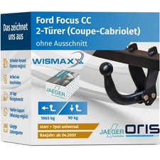 ANHÄNGERKUPPLUNG für Ford Focus CC ab 07 starr ORIS +7pol E-Satz ABE