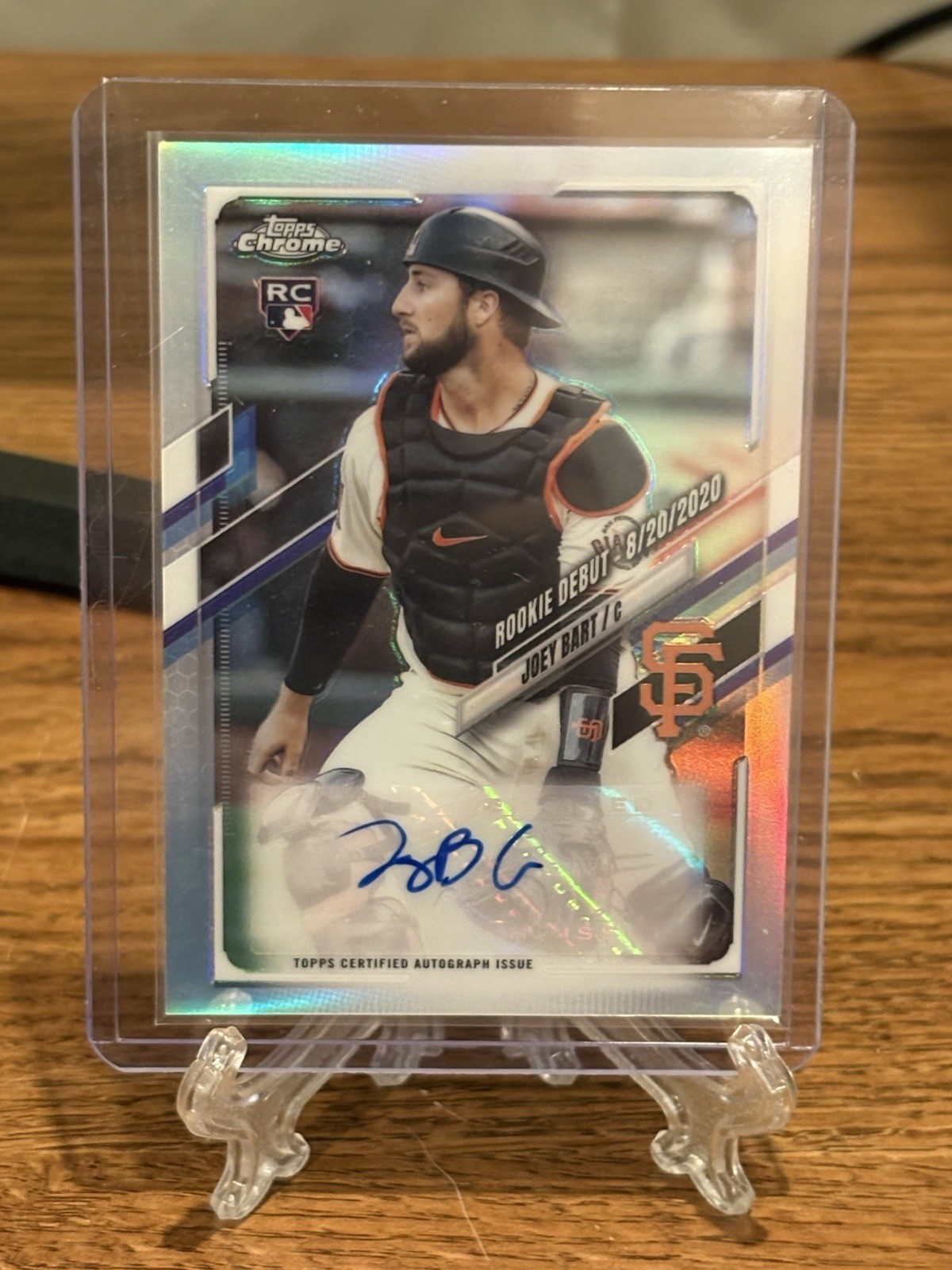2021 Topps Chrome Update Joey Bart Rookie Debut Auto Giants, Pirates  #RDA-JB