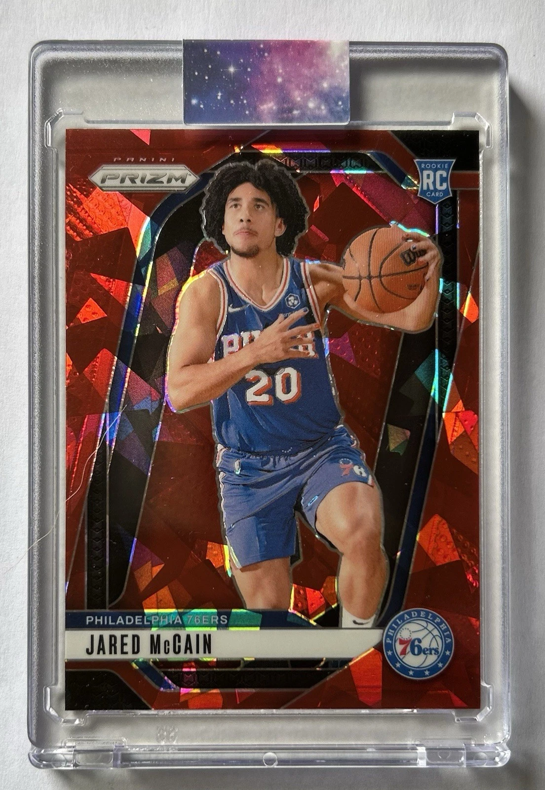 2024-25 Panini Prizm - Jared McCain #222 Red Ice Prizm (RC)
