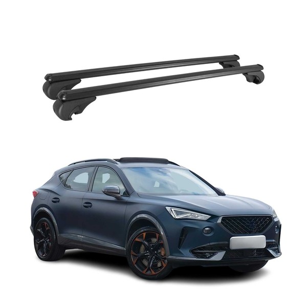 DachträGer GrundtäGer FüR Cupra Formentor 2020-2026 75Kg Aluminium Schwarz 2 Tlg-image