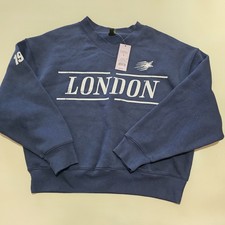 Wild Fable London Graphic Sweatshirt, Navy Blue, Women's Size XS.