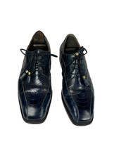 Stacy Adams Ostrich Shoes Size 9.5 Leather Dress Mens Blue Tassel