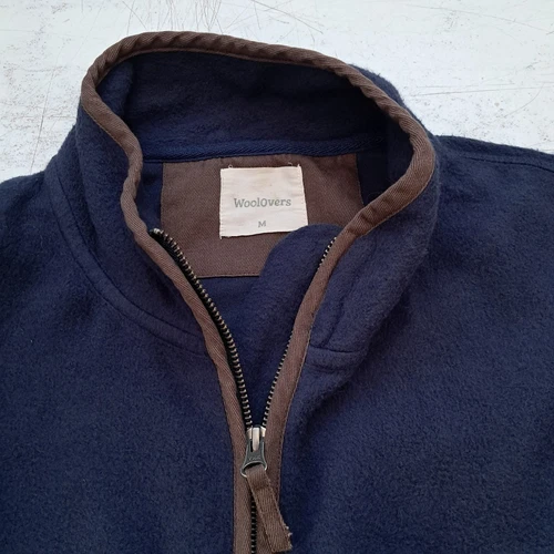 Vellón WoolOvers. Algodón orgánico. Vellón con cremallera completa. Talla M, azul marino. - Imagen 13 de 16