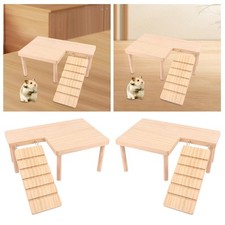 Wooden Hamster Cage Accessory with L-Shaped Ladder Small Animal Climbing