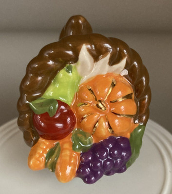 Nora Fleming Mini Autumn's Bounty Cornucopia Thanksgiving ''Lid not included''