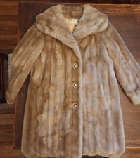 VINTAGE TISSAVEL FRANCE FAUX FUR COAT PINUP MOB WIFE HOLLYWOOD GLAM LARGE XL