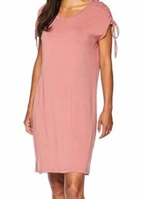 $200 Vince Camuto Women's Pink Short Sleeve Lace Up Shoulder Dress Size Small