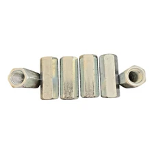 1/2"-13 x 1-3/4" Steel Coupling Nuts Zinc Clear Coarse Thread (6 pack)
