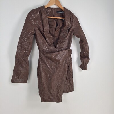 PRETTYLITTLETHING Womens dress size UK 6 aus 4 brown faux leather mini 036748 | eBay Australia PRETTYLITTLETHING Womens dress size UK 6 aus 4 brown faux leather mini 036748 | eBay Australia