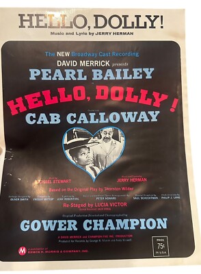 Hello Dolly Sheet Music By Jerry Herman  1963 Edwin H Morris Company Cab