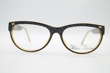 Vintage Paloma Picasso 3754 90 Black Turquoise Brown Oval Glasses NOS