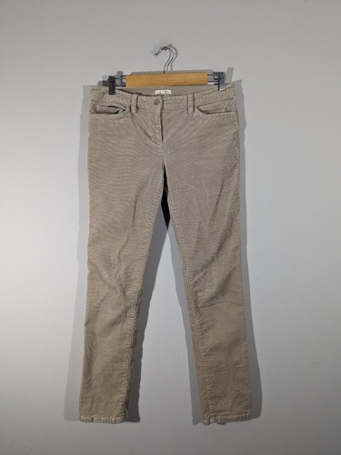 Eileen Fisher Womens Beige Corduroy Straight Leg Mid Rise Pants Sz Preppy Quiet