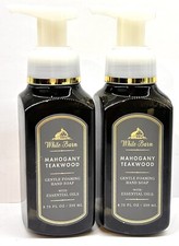   X2 Bath  Body Works White Barn Mahogany Teakwood Gentle Foaming Hand Soap  