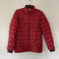 Aigle Red Ladies Long Sleeve Puffer Jacket Size Eu 40