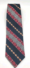 Sears Tie The Mens Store Multicolor Striped Shapes 55.5"
