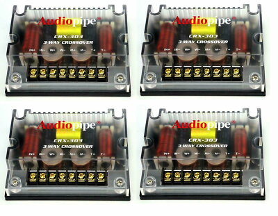 4) Audiopipe 3 Way Crossover CRX-303 300 Watts Passive Crossover Car Audio 4 Ohm