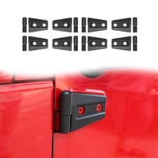 8pcs Matt Black Door Hinge Trim Cover for Jeep Wrangler JK JKU 2007-17 Exterior