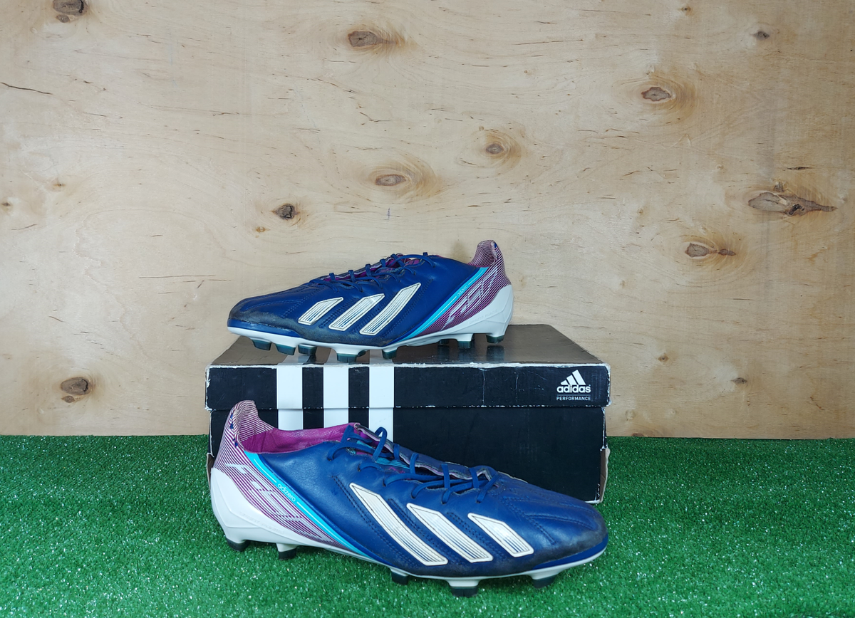 Adidas adizero F50 FG Leather G65304 Blue boots Cleats mens Adidas adizero F50 FG Leather G65304 Blue boots Cleats mens