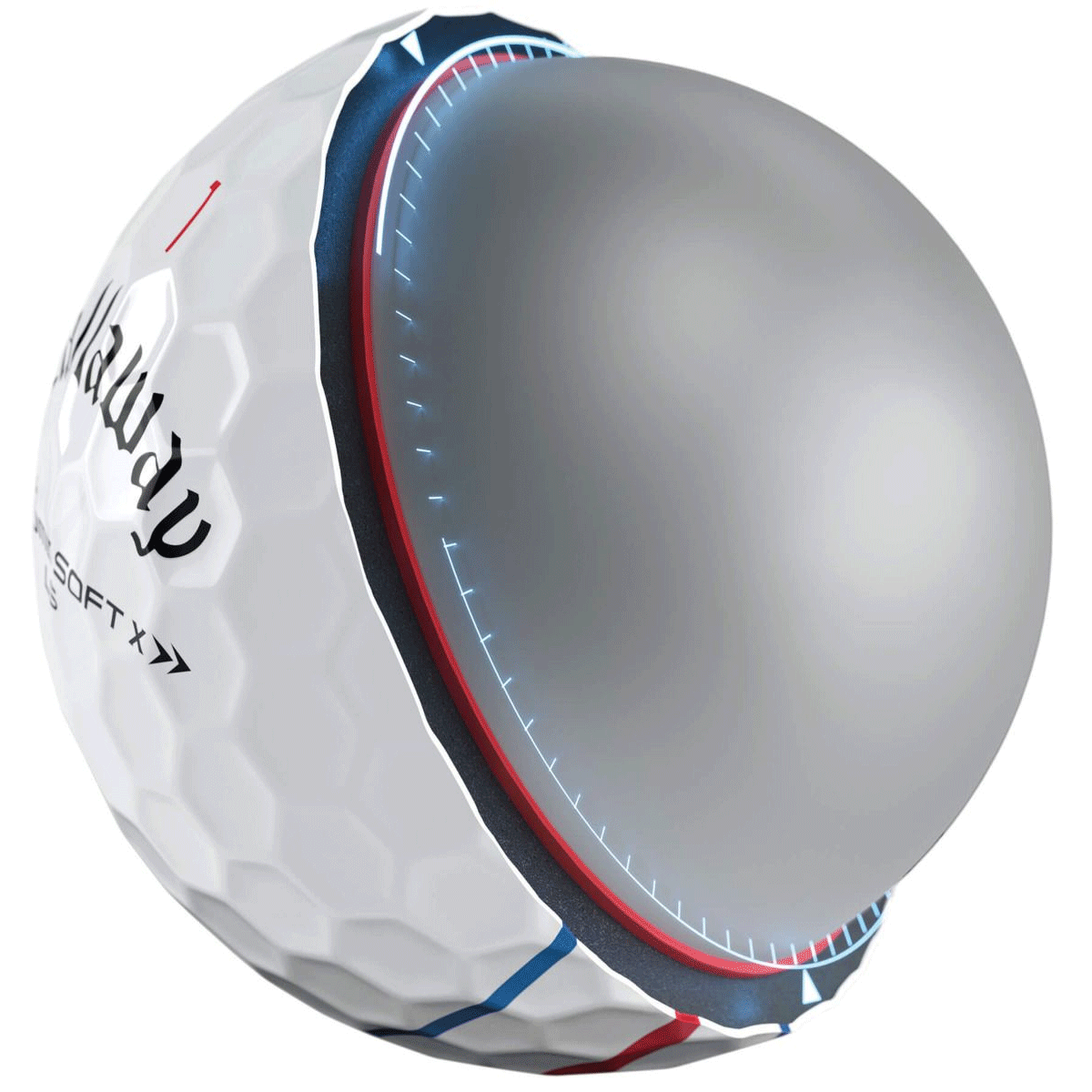 CALLAWAY CHROME SOFT XLS TRIPLE TRACK GOLF BALLS / WHITE DOZEN PACK