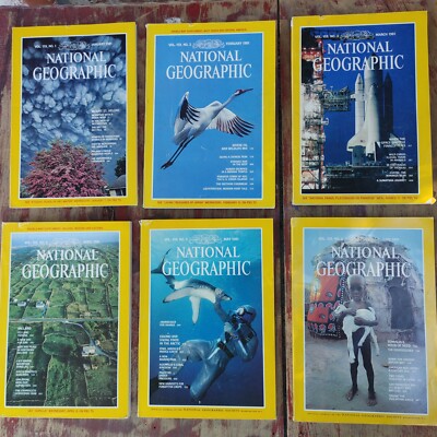 National Geographic Magazines 1981.  12 Issues. 