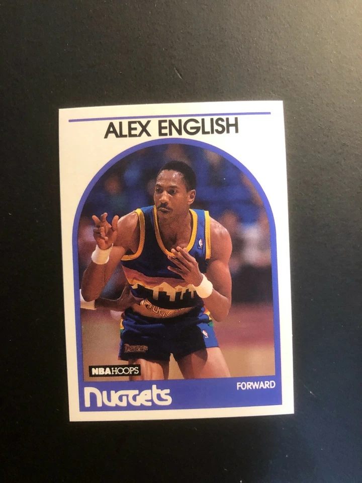 1989 ALEX ENGLISH NBA Hoops  Basketball Card # 120 Made in USA - Image 2 of 4