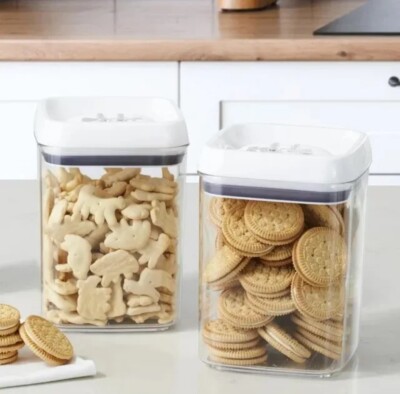 Better Homes Gardens Flip-Tite Square Food Storage Container 7.5 Cups 2 PC Set