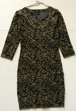 MOOIA WOMEN'S LEOPARD SWEATER DRESS SIZE S