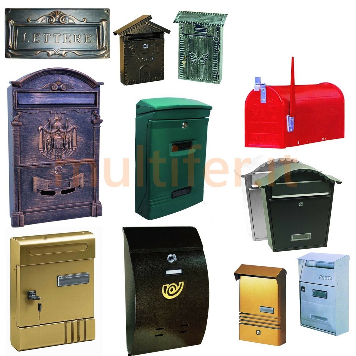 Cassetta Delle Lettere Vintage In Ferro Bianco - Per Montaggio A Parete, Stile Retrò - Foto 2