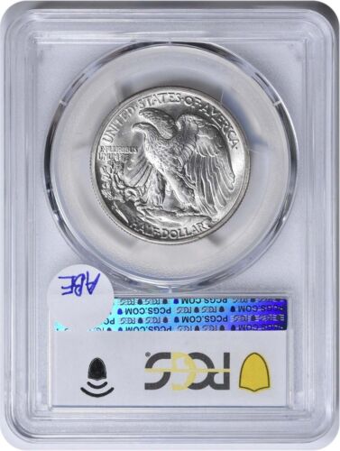 1944-D Walking Liberty Half Dollar Hand Engraved Initials FS-901 MS65 PCGS - Picture 2 of 2