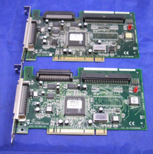 2X VINTAGE ADAPTEC AHA-2940 2940U SCSI 50 PIN PCI CONTROLLER CARDS READ