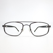 Robert Mitchel Eyeglasses Frames RMS 6008 GM Black Gray Rectangular 62-19-140
