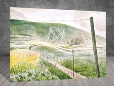 Eric Ravilious Wilmington Giant LANDSCAPE  CANVAS PAINTING ART PRINT WALL 1104