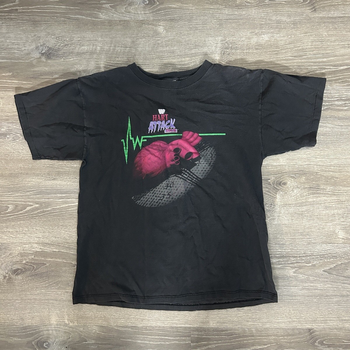 Vintage WWF 1994 HART ATTACK TOUR Wrestling Tee Shirt Large Vintage WWF 1994 HART ATTACK TOUR Wrestling Tee Shirt Large
