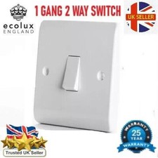 Single, Double Light Switch 1, 2, 3, 4 Gang Way Wall On/Off Black Nickel Switch