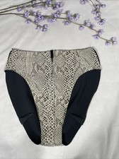 NWD Norma Kamai Zipper Snake Print High Waisted Bikini bottoms [ Large ] #3737