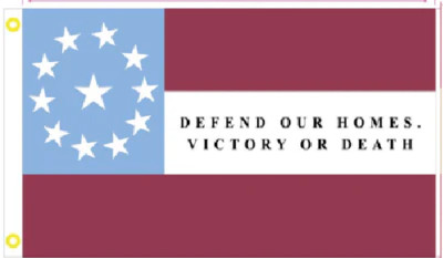 3X5 CSA STARS AND BARS DEFEND OUR HOMES VICTORY OR DEATH FLAG BANNER 100D