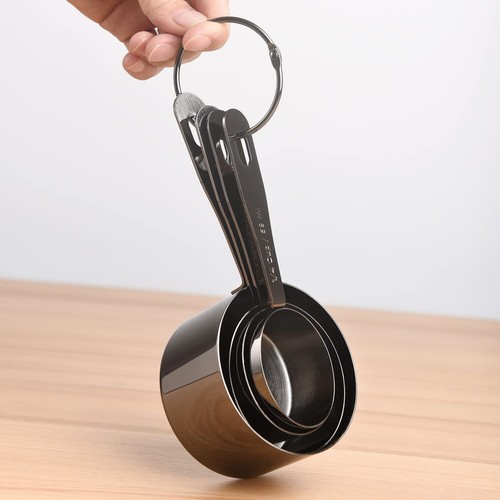 Measuring Cups and Spoon Set Stainless Steel Kitchen Metal Spoons with Scale ... - Picture 5 of 8