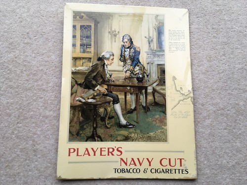 1930sPLAYER’S NAVY CUT TOBACCO&CIGARETTES LORD NELSON&LORD SIDMOUTH ADV SHOWCARD - Picture 1 of 4