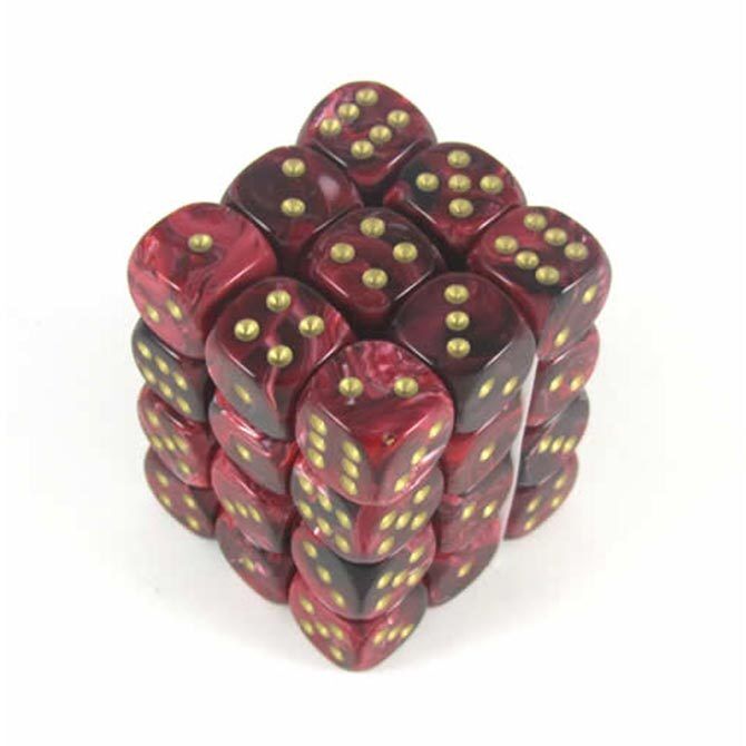 CHESSEX vortex 12mm SET OF 36 D6 PINK WITH GOLD DICE FOR MTG POKEMON  WARHAMMER